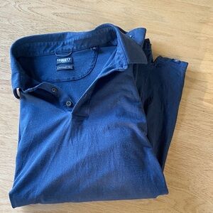 Faherty Men's Deep Blue Polo Shirt